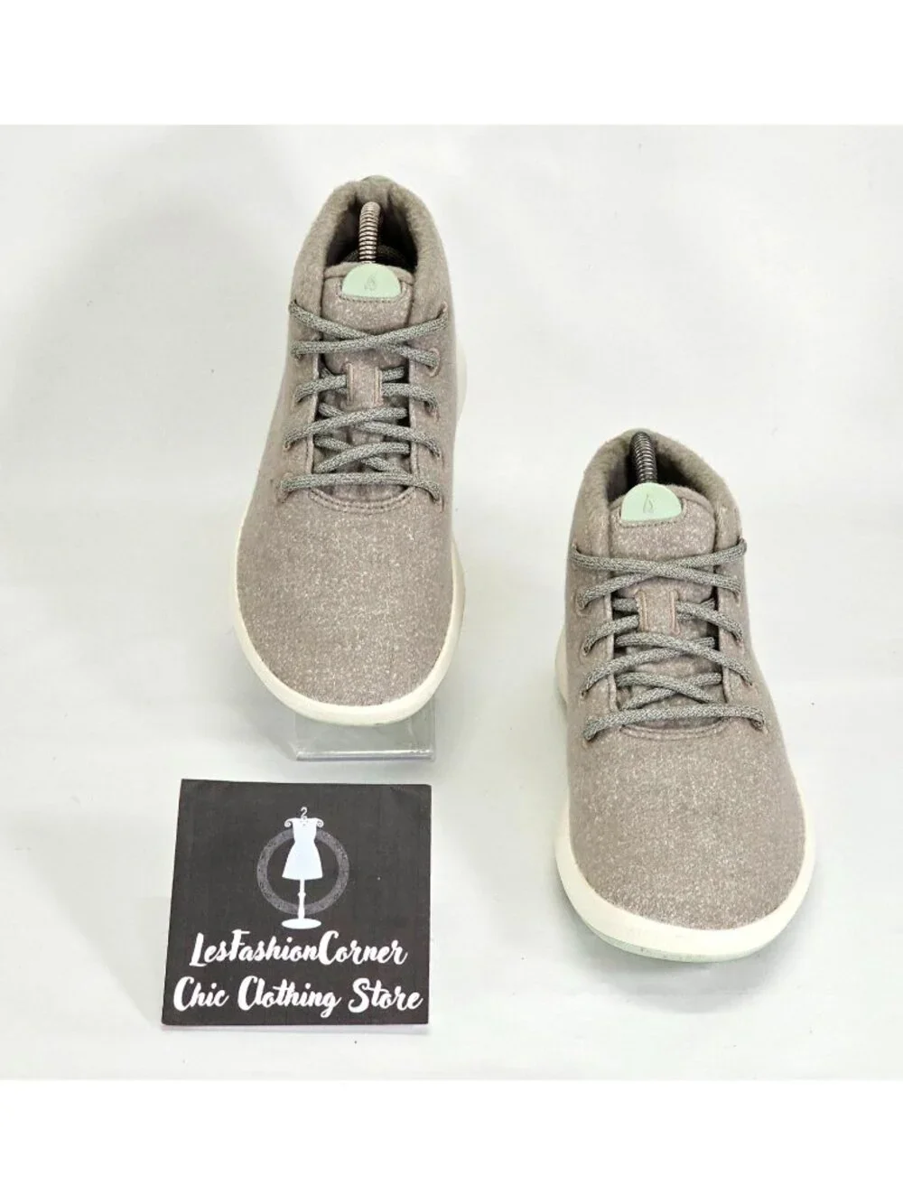 Allbirds Women's Light Gray Lime Heathered Matterhorn Wool Piper Mids Sz 9 1557 - Picture 2 of 15
